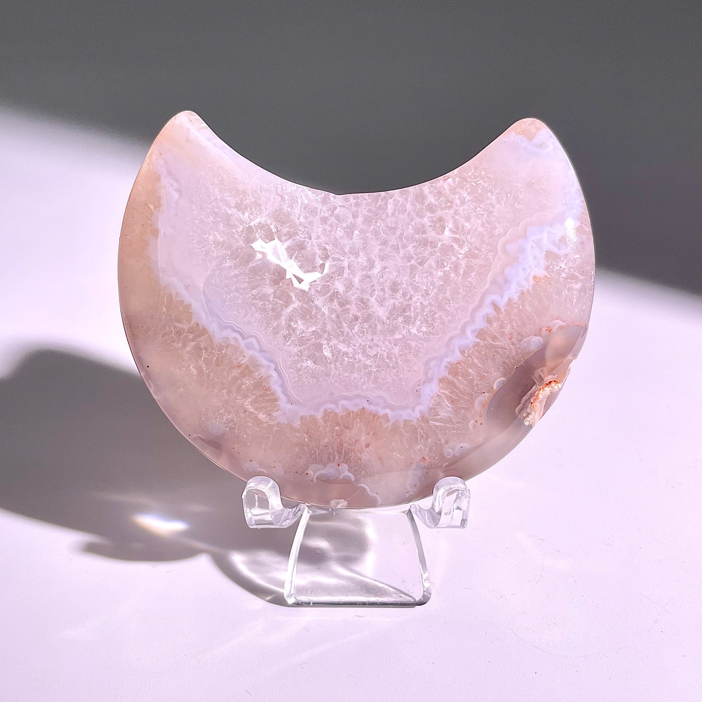 B96◇１点物◇瑪瑙 ムーン◇63×41×17mm天然石・鉱物・パワーストーン