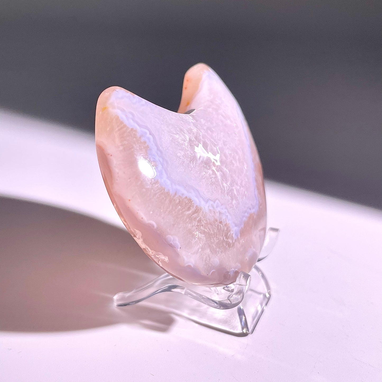 B96◇１点物◇瑪瑙 ムーン◇63×41×17mm天然石・鉱物・パワーストーン