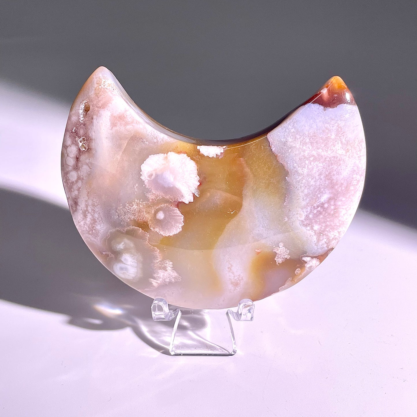 B97◇１点物◇瑪瑙 ムーン◇83×48×23mm天然石・鉱物・パワーストーン