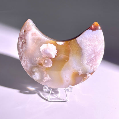 B97◇１点物◇瑪瑙 ムーン◇83×48×23mm天然石・鉱物・パワーストーン