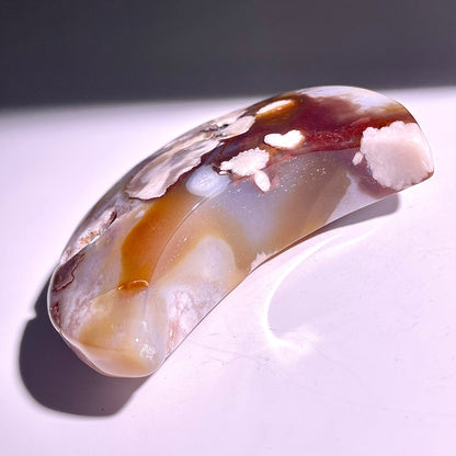 B97◇１点物◇瑪瑙 ムーン◇83×48×23mm天然石・鉱物・パワーストーン