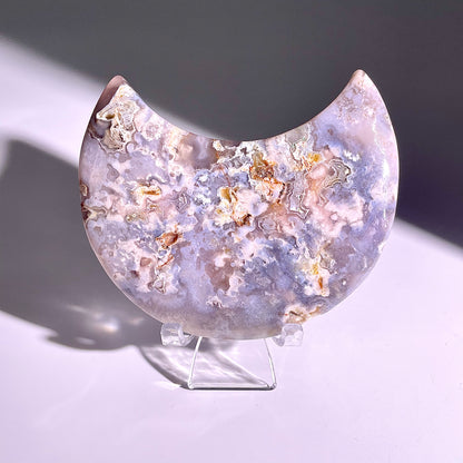 B98◇１点物◇瑪瑙 ムーン◇99×62×20mm天然石・鉱物・パワーストーン