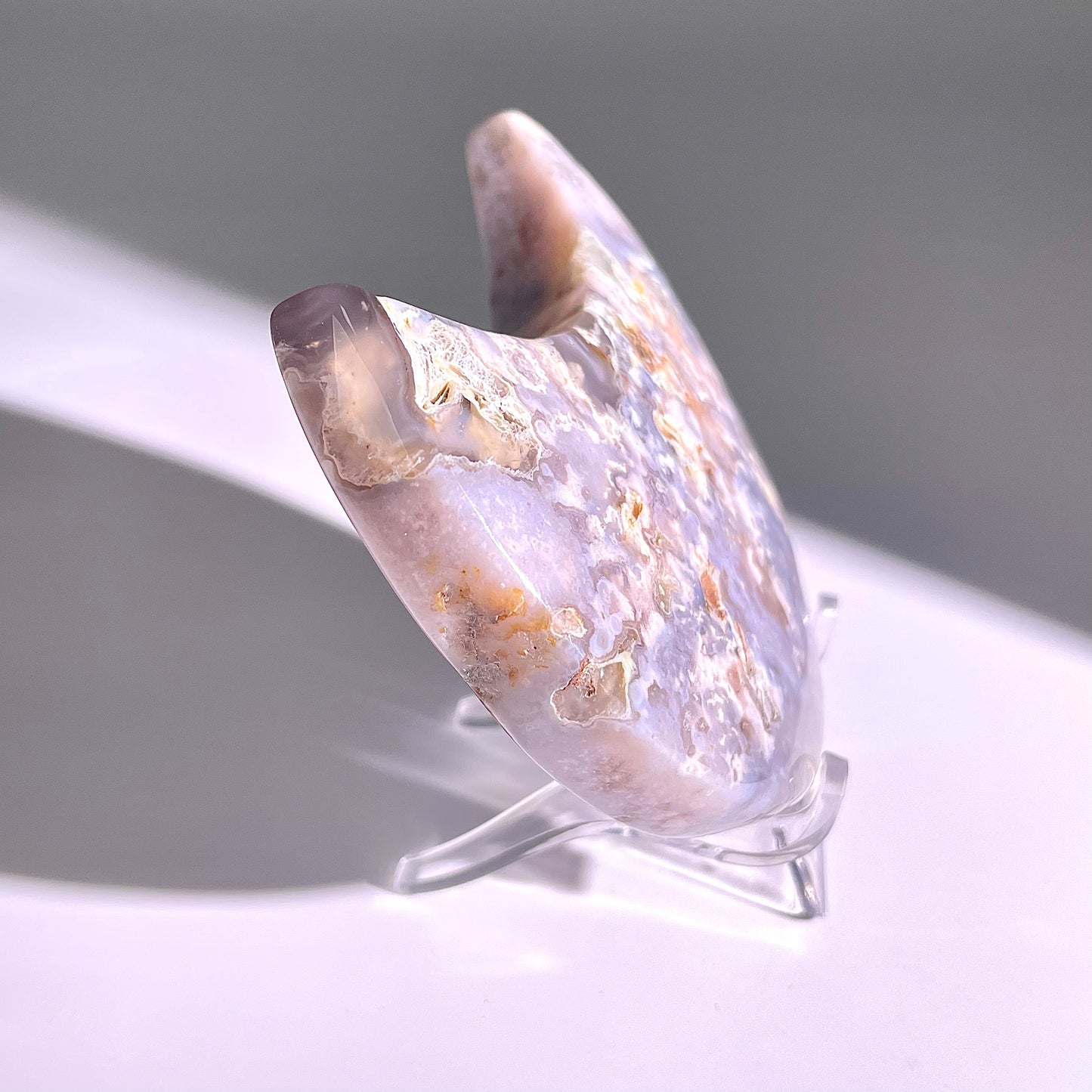 B98◇１点物◇瑪瑙 ムーン◇99×62×20mm天然石・鉱物・パワーストーン