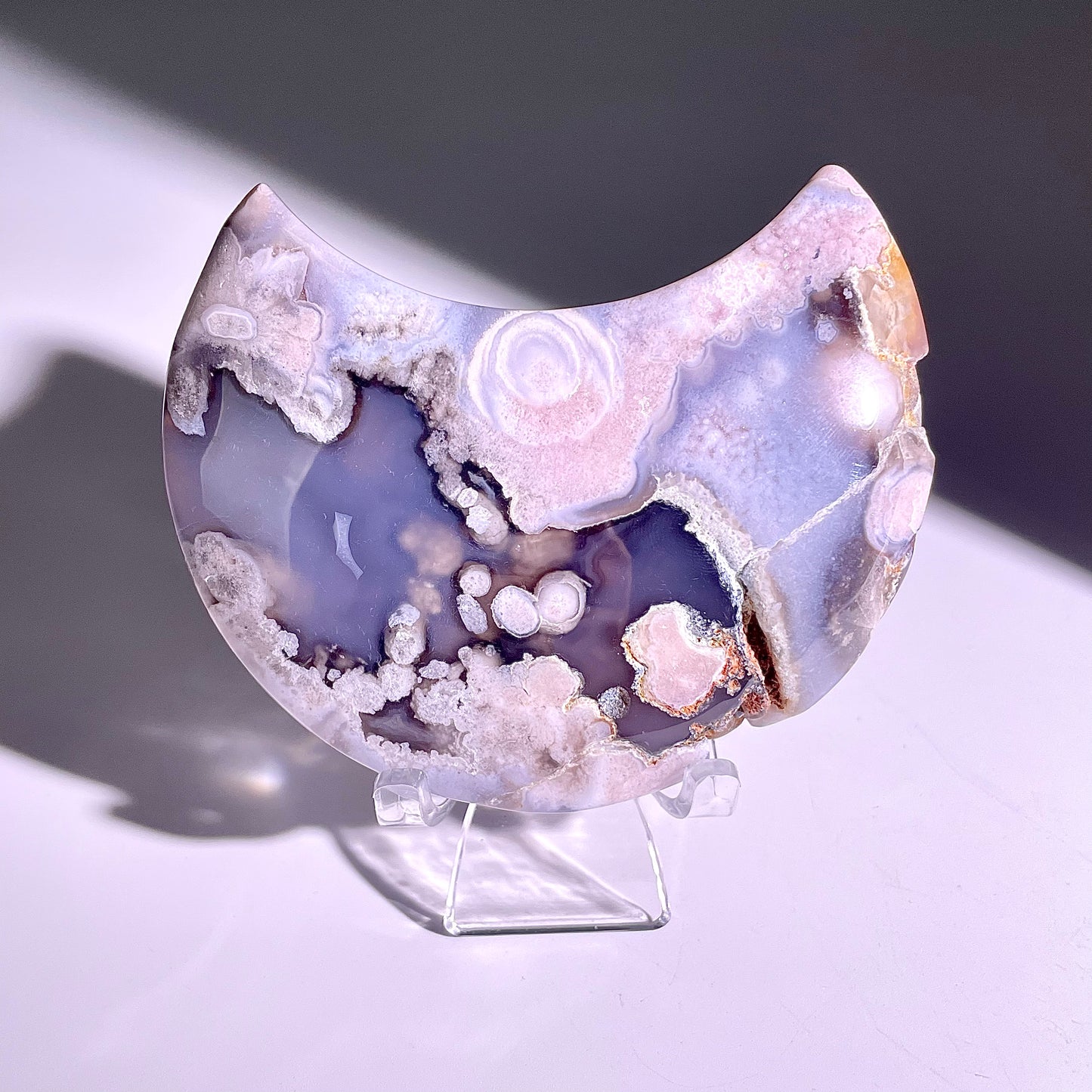 B100◇１点物◇瑪瑙 ムーン◇92×61×24mm天然石・鉱物・パワーストーン