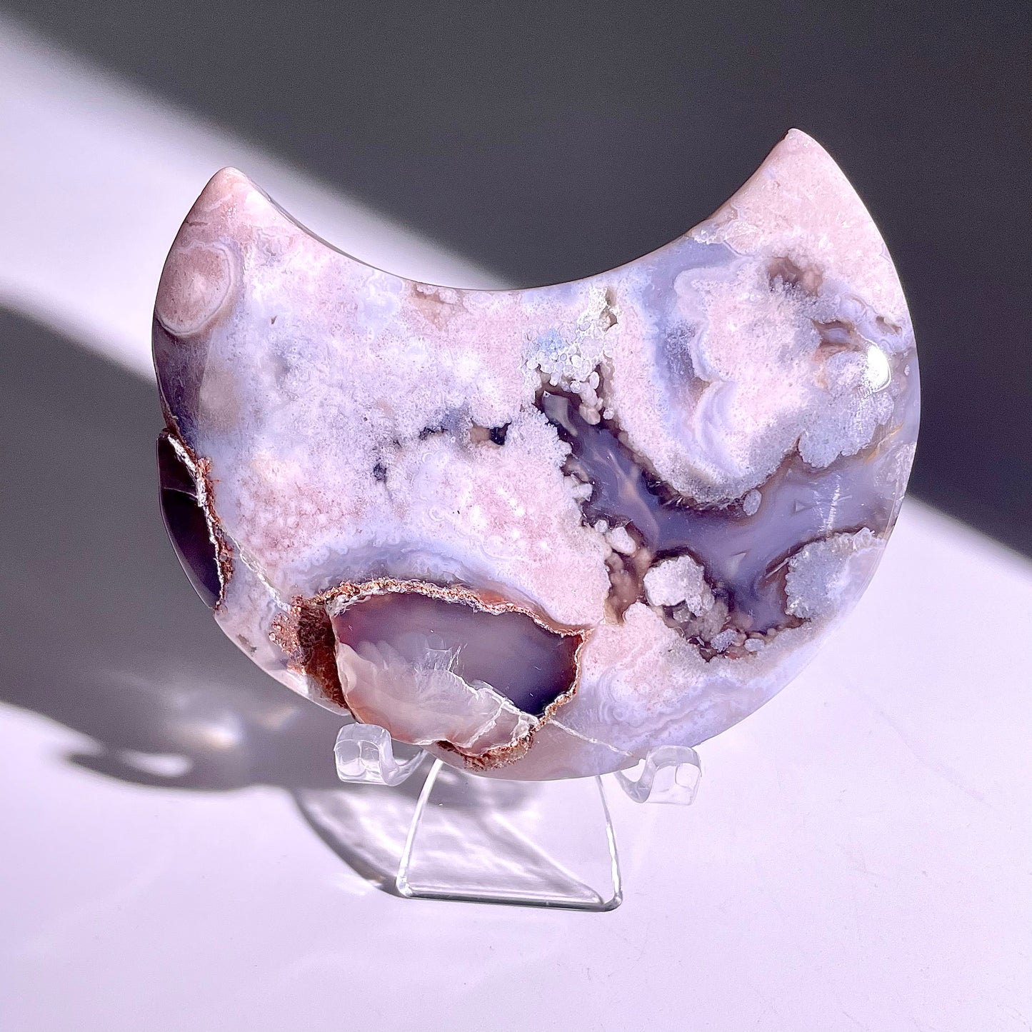 B100◇１点物◇瑪瑙 ムーン◇92×61×24mm天然石・鉱物・パワーストーン