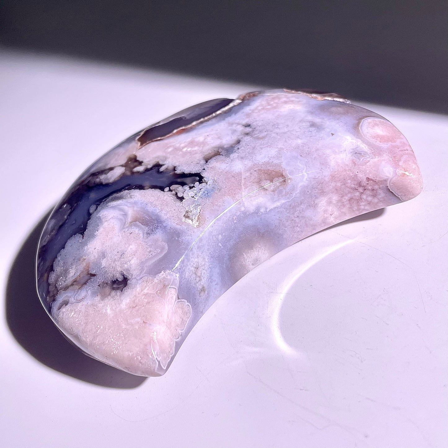 B100◇１点物◇瑪瑙 ムーン◇92×61×24mm天然石・鉱物・パワーストーン