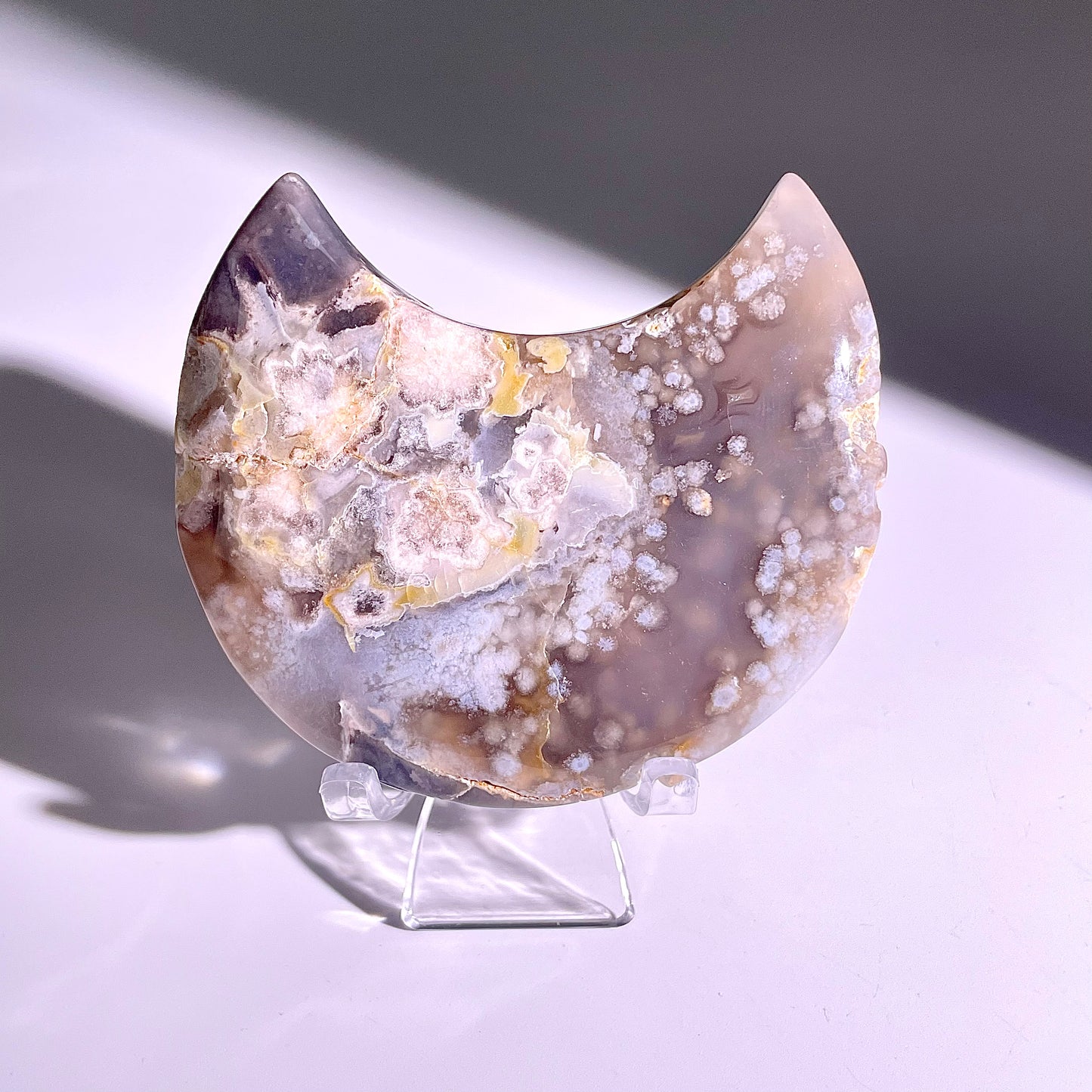 B101◇１点物◇瑪瑙 ムーン◇83×56×21mm天然石・鉱物・パワーストーン