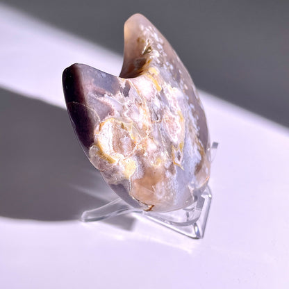 B101◇１点物◇瑪瑙 ムーン◇83×56×21mm天然石・鉱物・パワーストーン