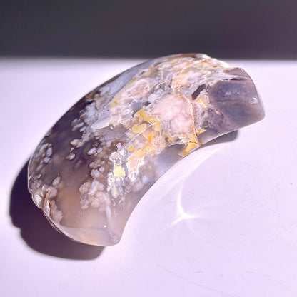 B101◇１点物◇瑪瑙 ムーン◇83×56×21mm天然石・鉱物・パワーストーン