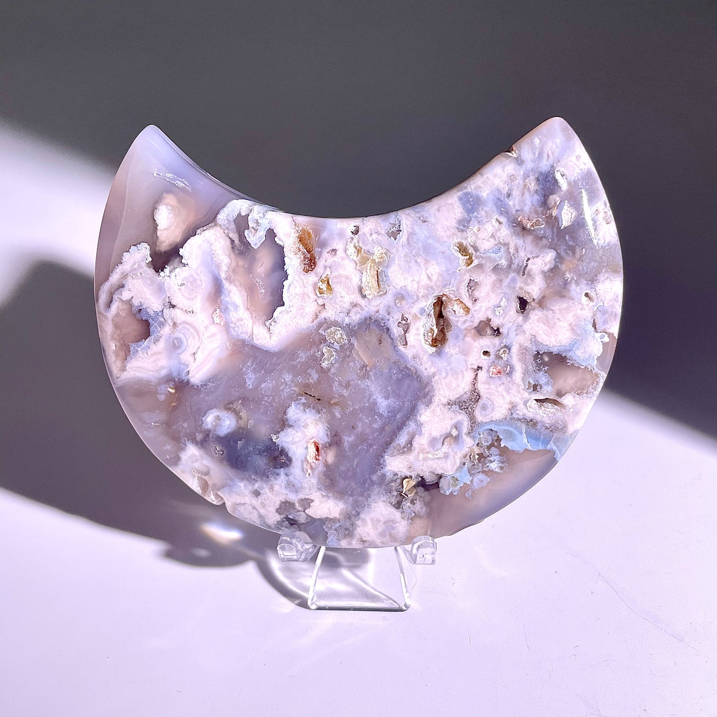 B102◇１点物◇瑪瑙 ムーン◇92×61×17mm天然石・鉱物・パワーストーン