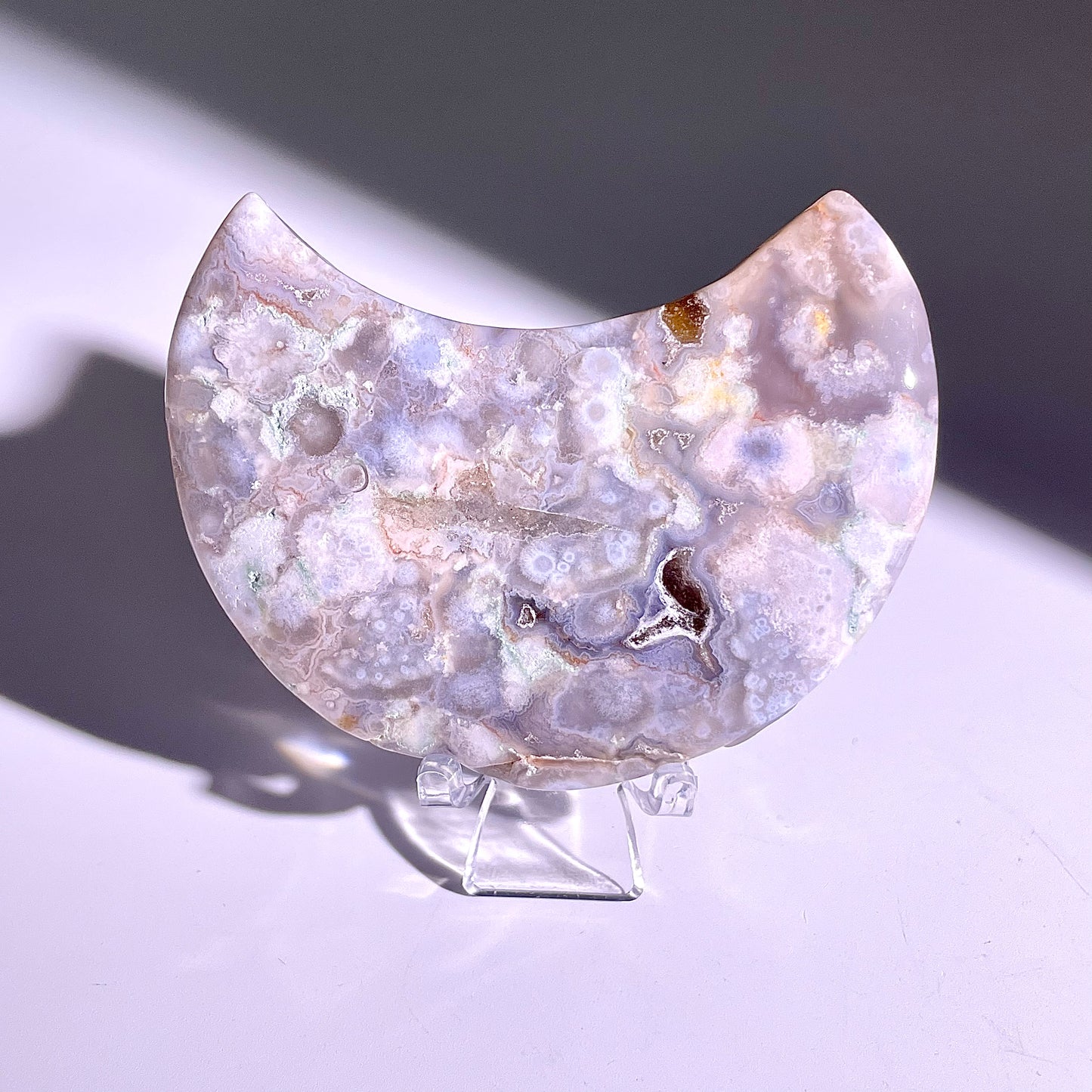 B103◇１点物◇瑪瑙 ムーン◇79×48×15mm天然石・鉱物・パワーストーン