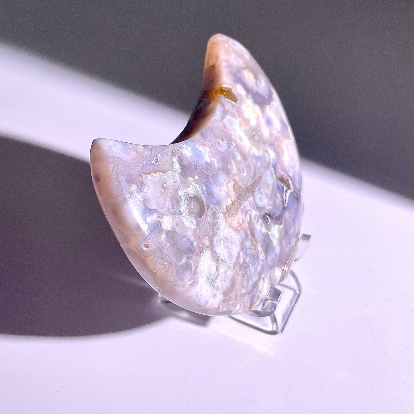 B103◇１点物◇瑪瑙 ムーン◇79×48×15mm天然石・鉱物・パワーストーン