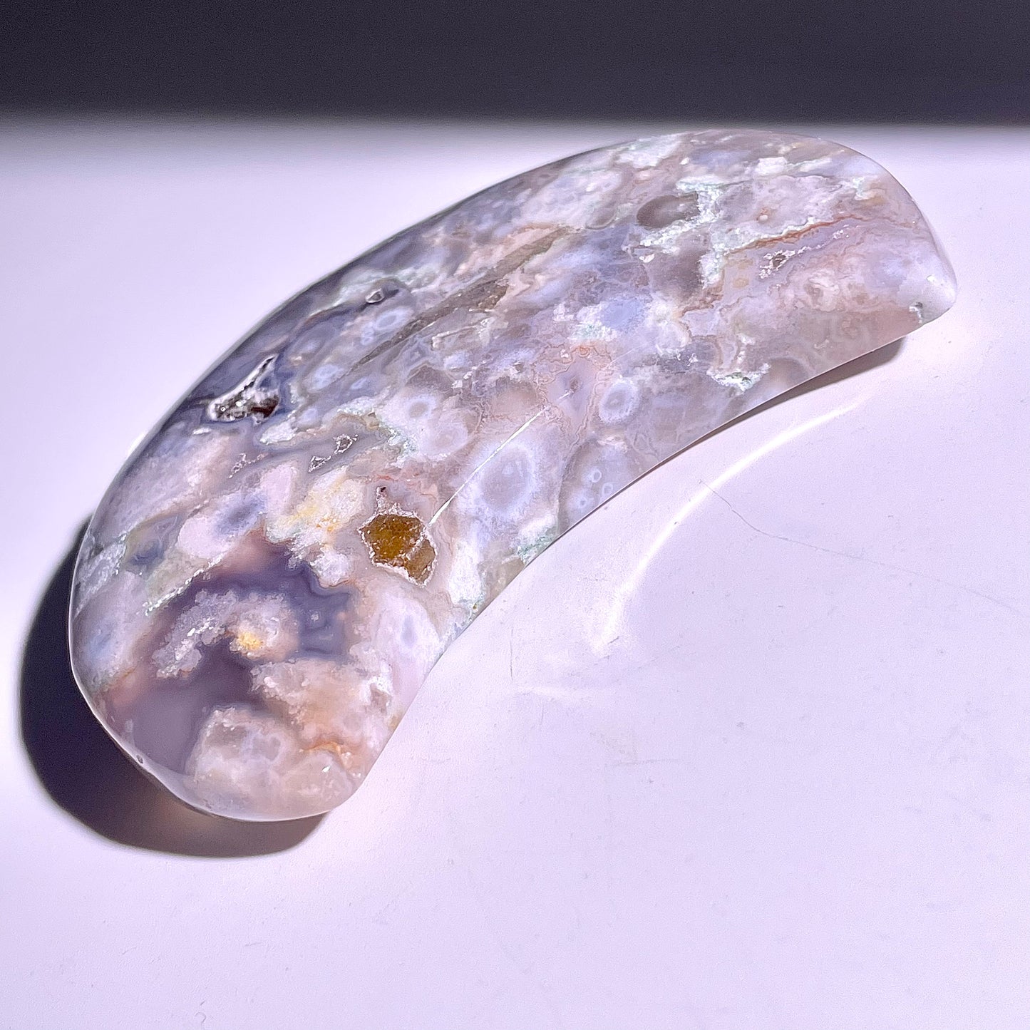 B103◇１点物◇瑪瑙 ムーン◇79×48×15mm天然石・鉱物・パワーストーン