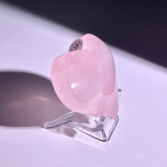 B283◇１点物◇ローズクォーツ  ハート◇40×49×20mm◇天然石・鉱物・パワーストーン