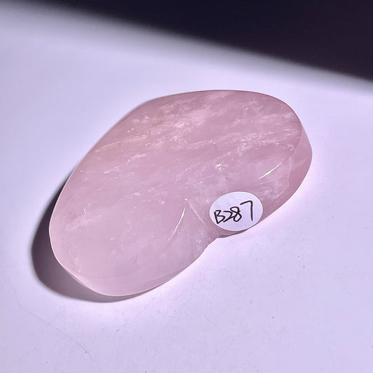 B287◇１点物◇ローズクォーツ  ハート◇41×54×15mm◇天然石・鉱物・パワーストーン