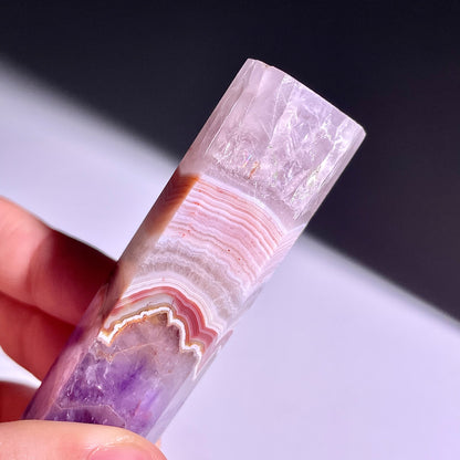 B289◇１点物◇夢幻の紫瑪瑙  ピラー◇78×24×20mm◇天然石・鉱物・パワーストーン