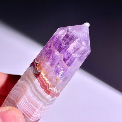 B289◇１点物◇夢幻の紫瑪瑙  ピラー◇78×24×20mm◇天然石・鉱物・パワーストーン