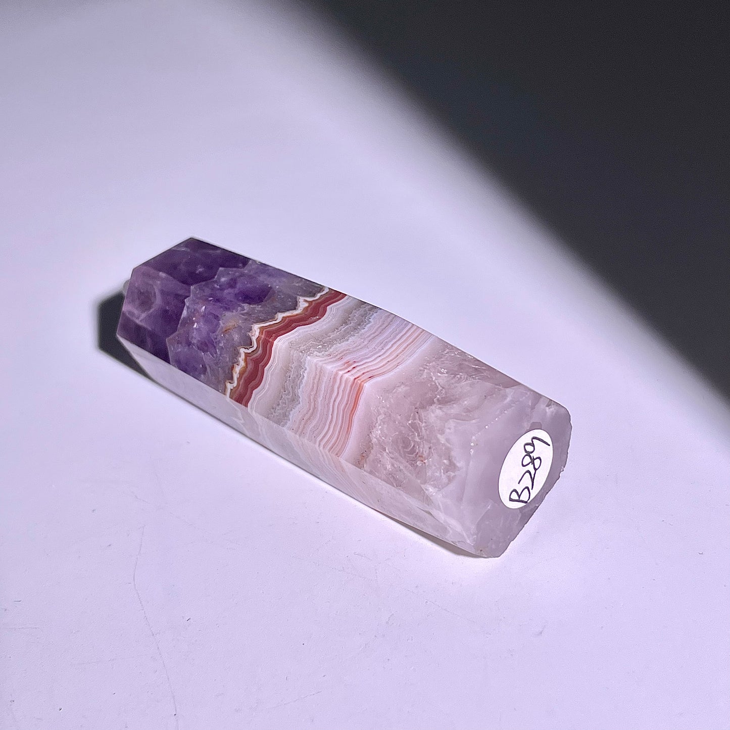 B289◇１点物◇夢幻の紫瑪瑙  ピラー◇78×24×20mm◇天然石・鉱物・パワーストーン