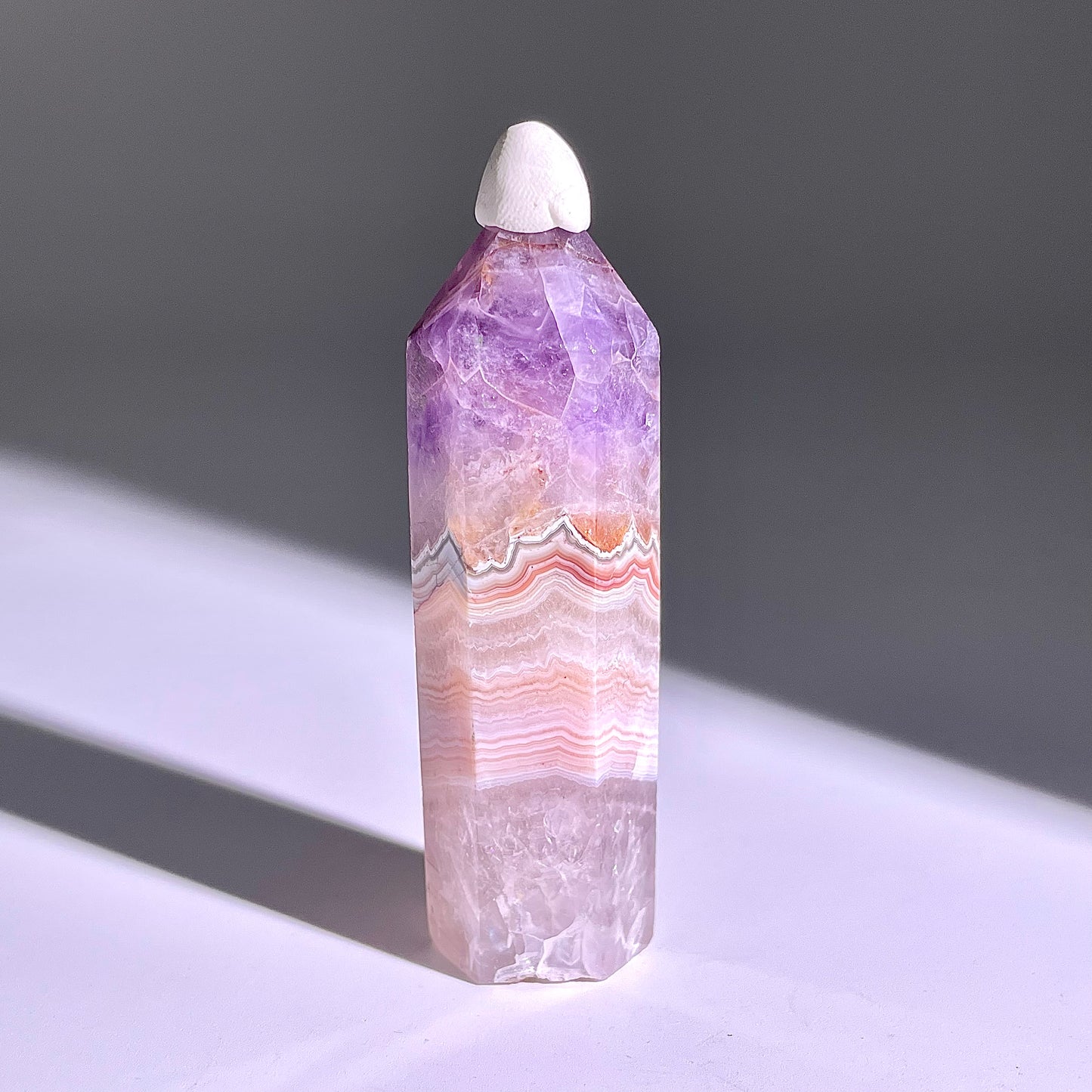 B290◇１点物◇夢幻の紫瑪瑙  ピラー◇76×23×17mm◇天然石・鉱物・パワーストーン