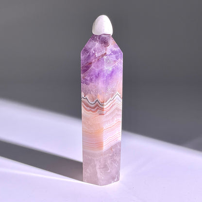 B290◇１点物◇夢幻の紫瑪瑙  ピラー◇76×23×17mm◇天然石・鉱物・パワーストーン
