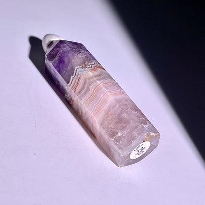 B290◇１点物◇夢幻の紫瑪瑙  ピラー◇76×23×17mm◇天然石・鉱物・パワーストーン
