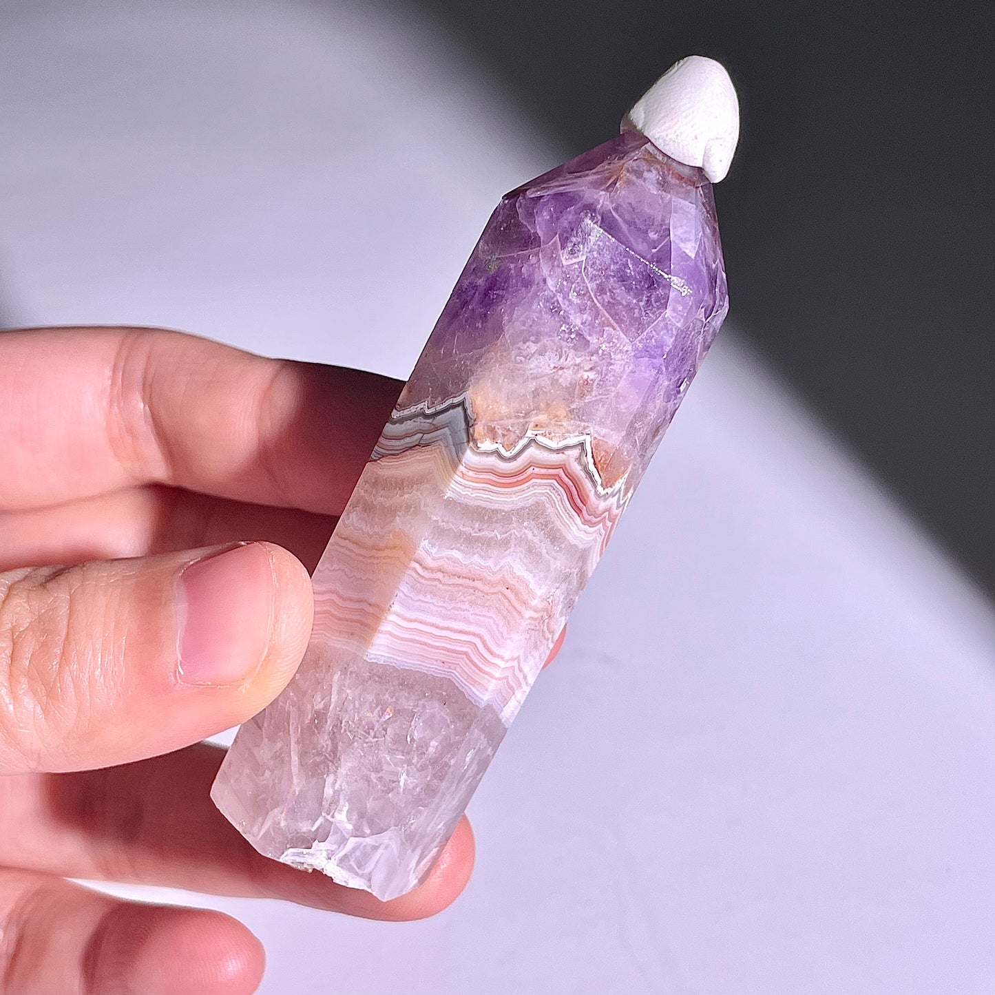 B290◇１点物◇夢幻の紫瑪瑙  ピラー◇76×23×17mm◇天然石・鉱物・パワーストーン