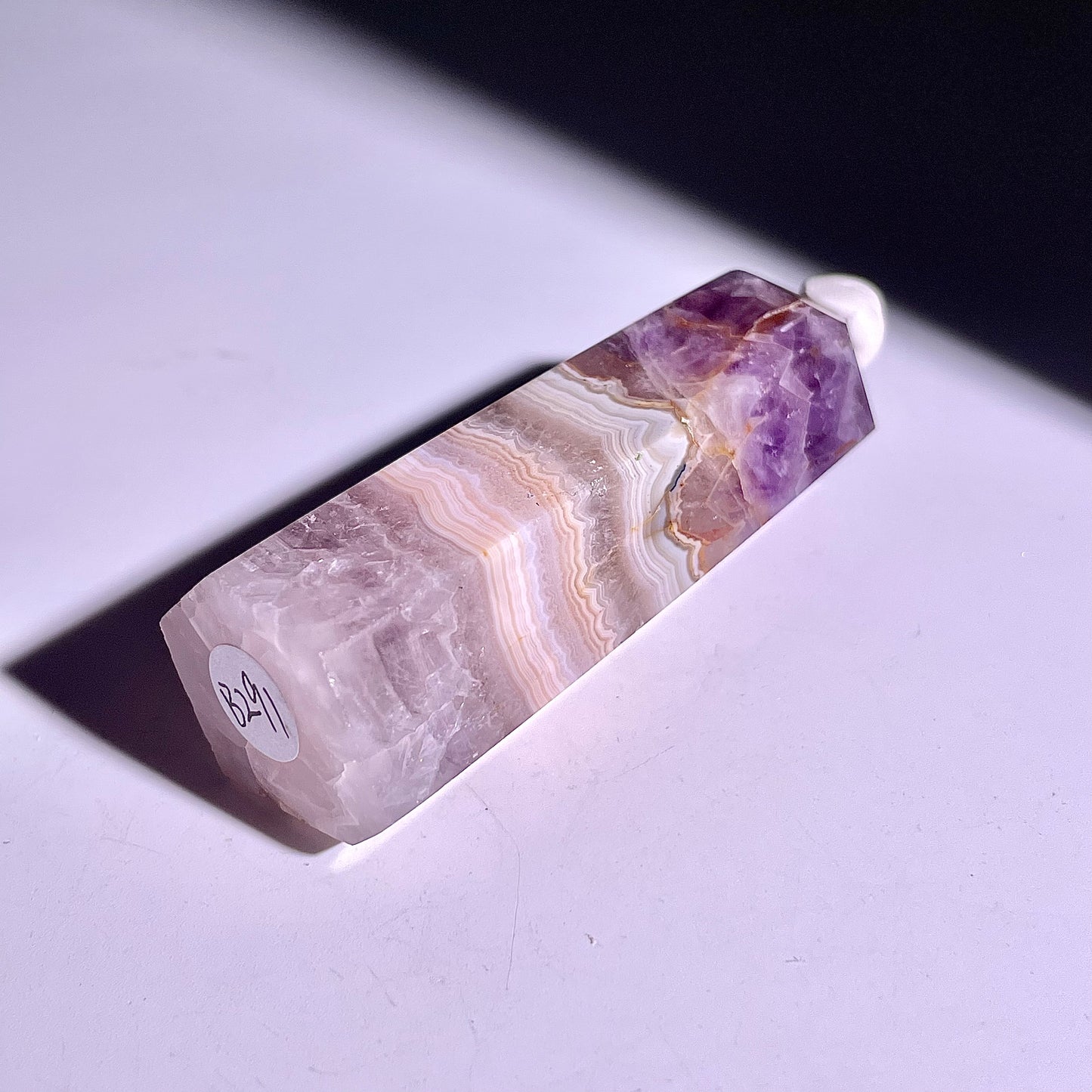 B291◇１点物◇夢幻の紫瑪瑙  ピラー◇77×19×21mm◇天然石・鉱物・パワーストーン