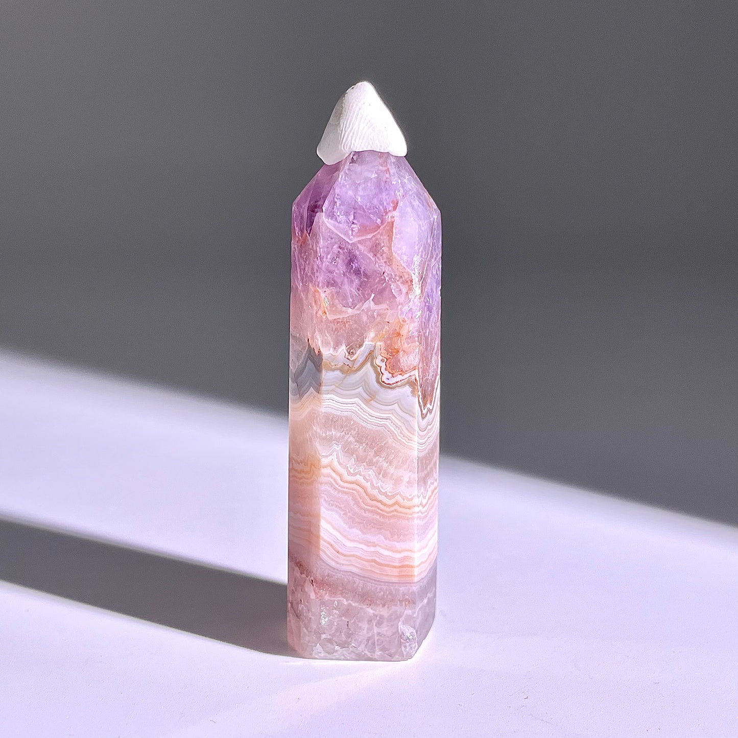 B292◇１点物◇夢幻の紫瑪瑙  ピラー◇85×24×20mm◇天然石・鉱物・パワーストーン