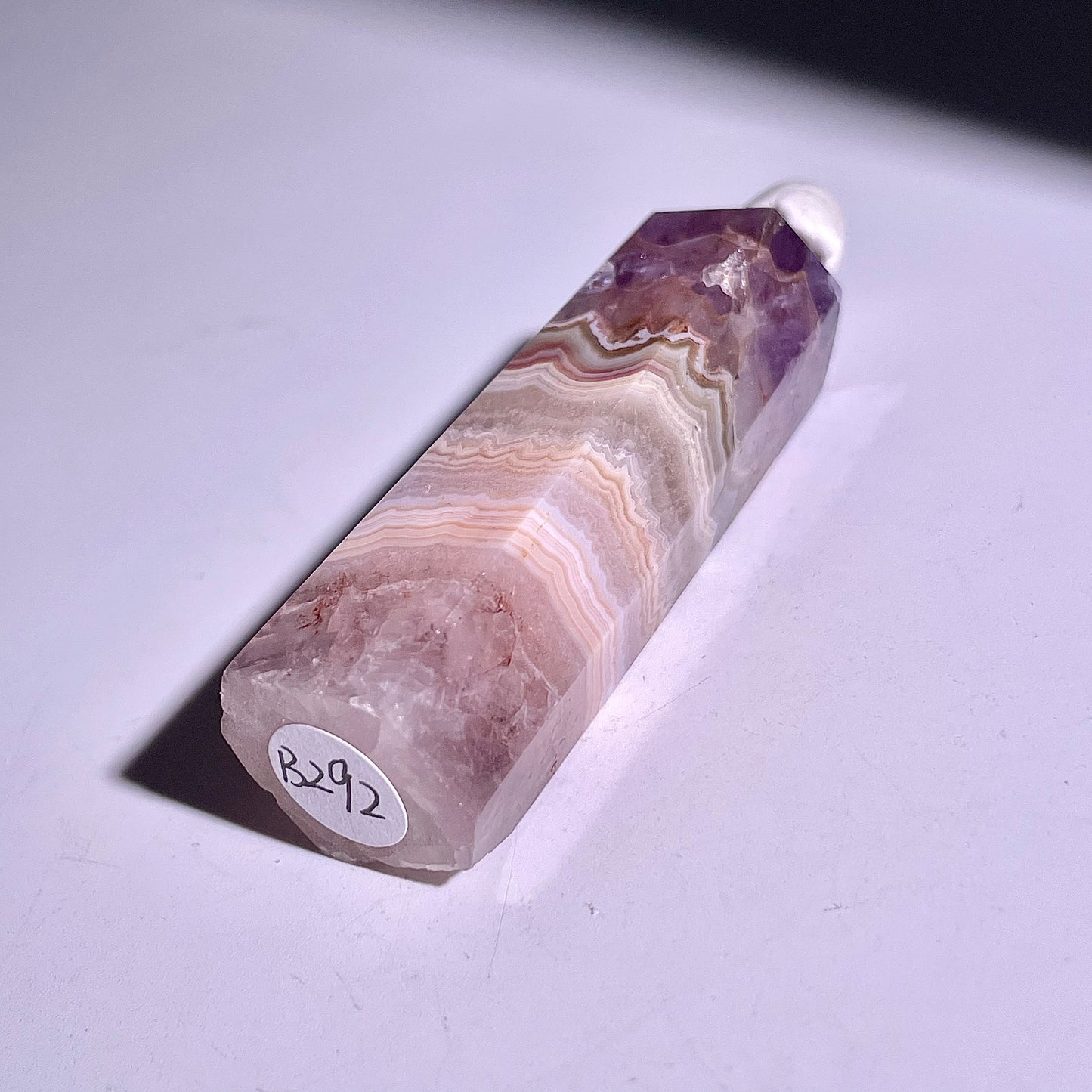 B292◇１点物◇夢幻の紫瑪瑙  ピラー◇85×24×20mm◇天然石・鉱物・パワーストーン