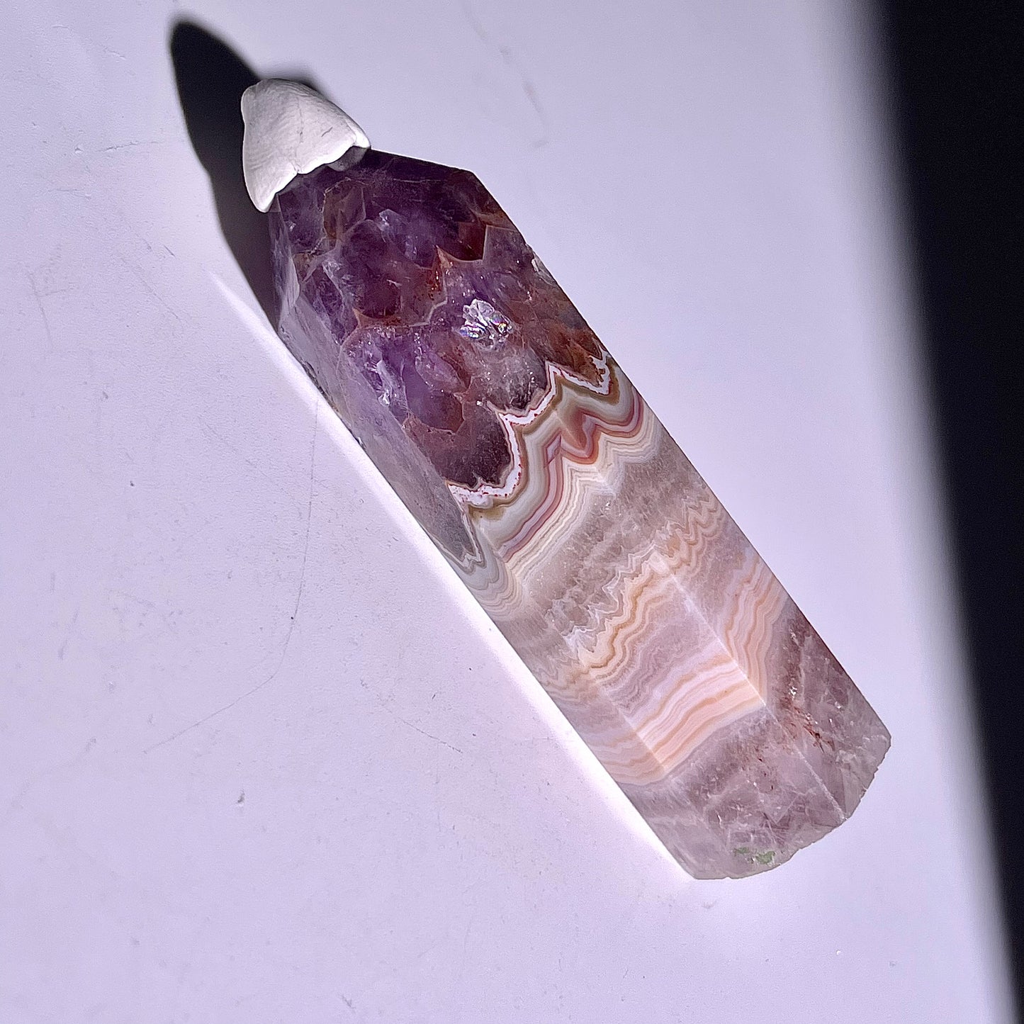 B292◇１点物◇夢幻の紫瑪瑙  ピラー◇85×24×20mm◇天然石・鉱物・パワーストーン