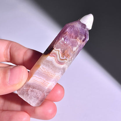 B292◇１点物◇夢幻の紫瑪瑙  ピラー◇85×24×20mm◇天然石・鉱物・パワーストーン