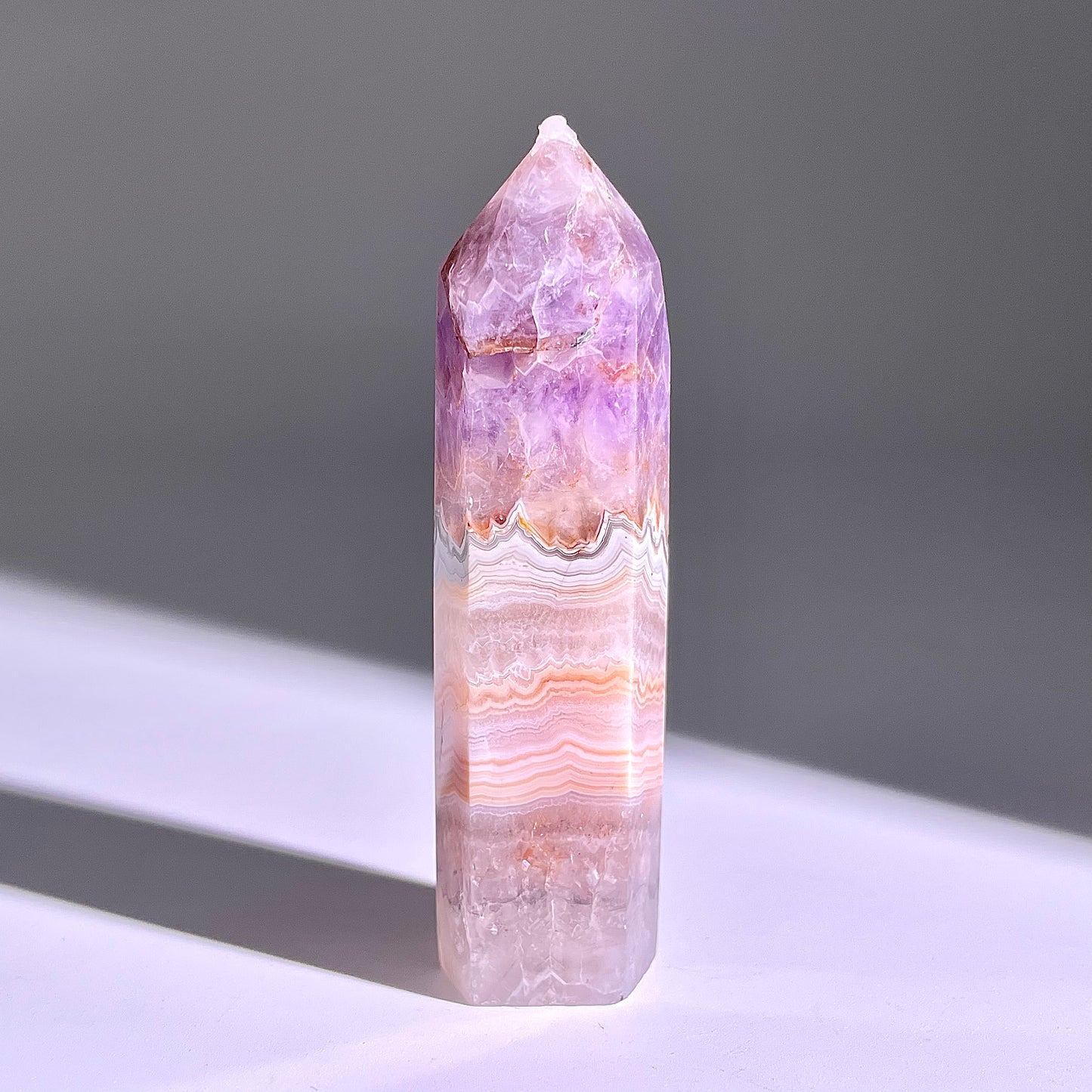 B293◇１点物◇夢幻の紫瑪瑙  ピラー◇77×19×21mm◇天然石・鉱物・パワーストーン