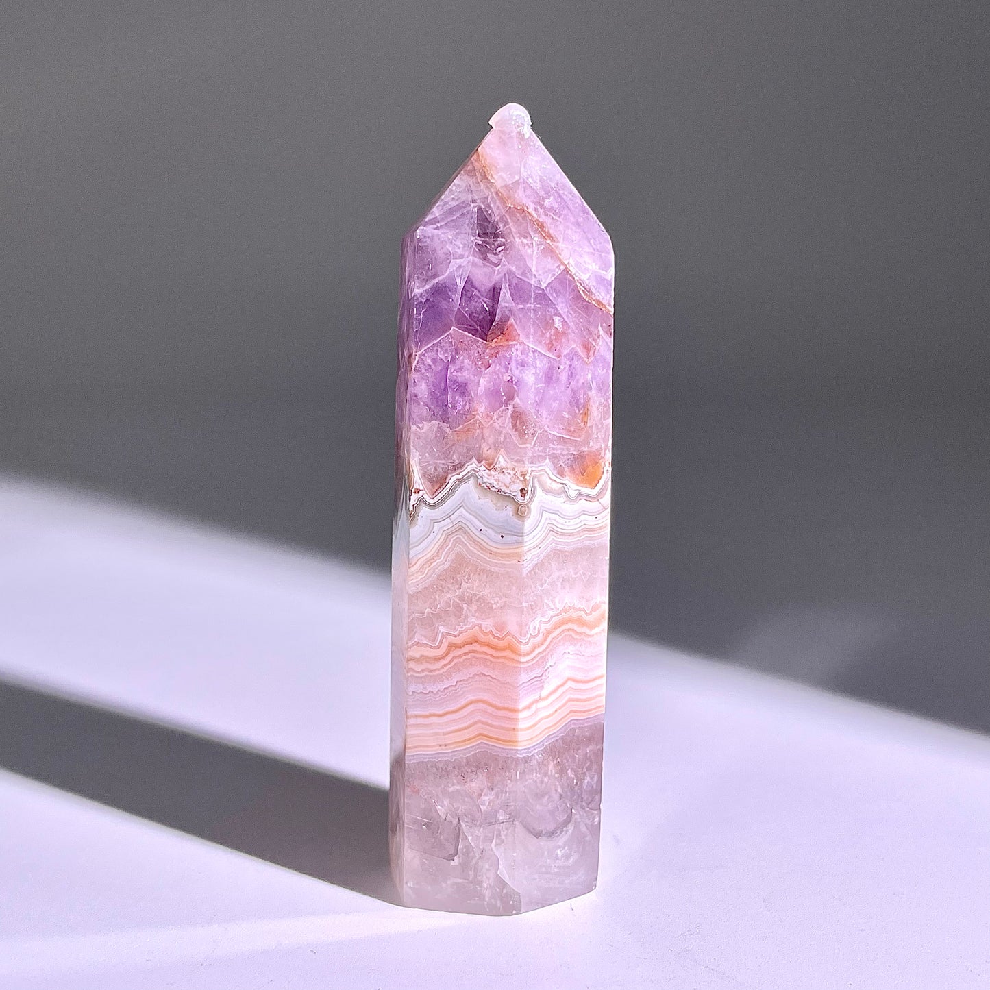 B293◇１点物◇夢幻の紫瑪瑙  ピラー◇77×19×21mm◇天然石・鉱物・パワーストーン