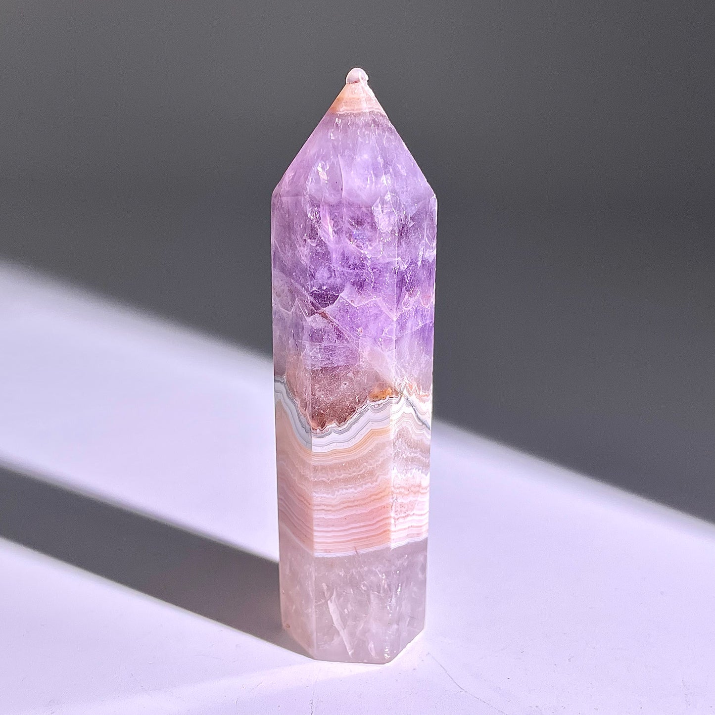 B295◇１点物◇夢幻の紫瑪瑙  ピラー◇86×21×20mm◇天然石・鉱物・パワーストーン