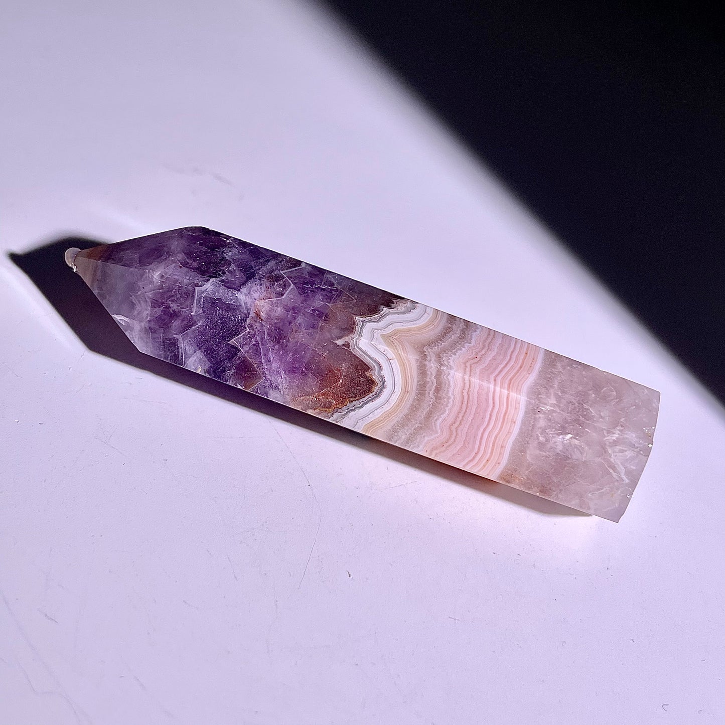 B295◇１点物◇夢幻の紫瑪瑙  ピラー◇86×21×20mm◇天然石・鉱物・パワーストーン