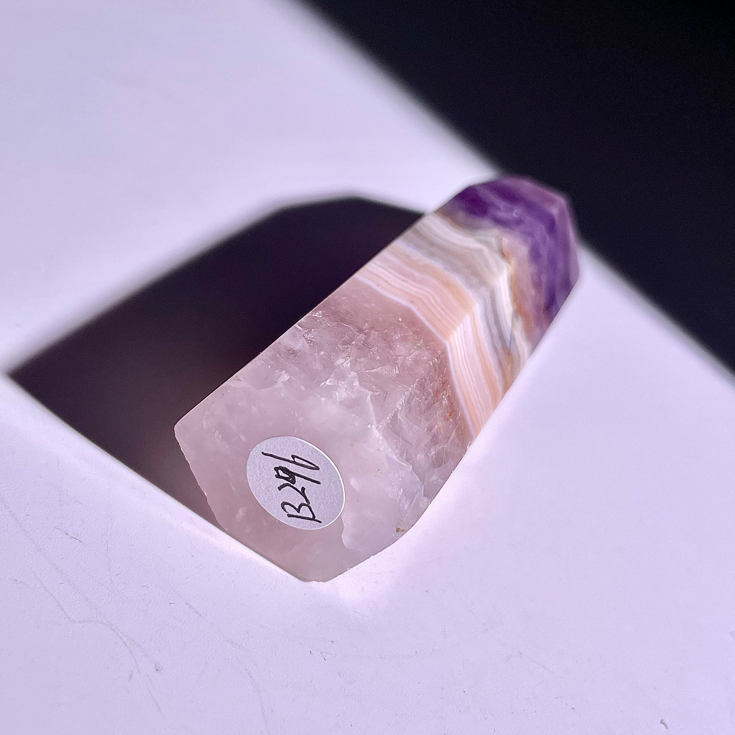 B296◇１点物◇夢幻の紫瑪瑙  ピラー◇87×25×22mm◇天然石・鉱物・パワーストーン