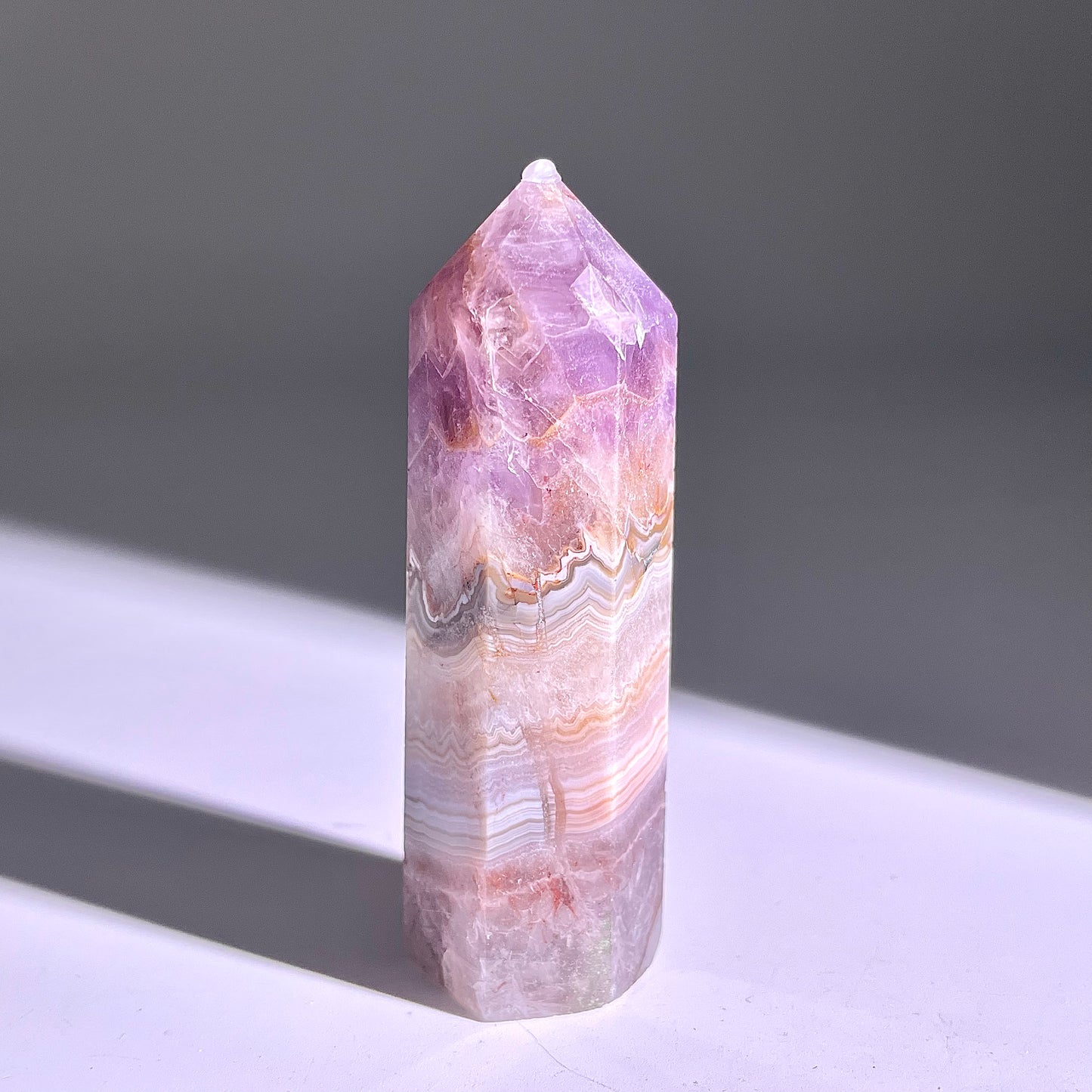 B297◇１点物◇夢幻の紫瑪瑙  ピラー◇73×23×22mm◇天然石・鉱物・パワーストーン