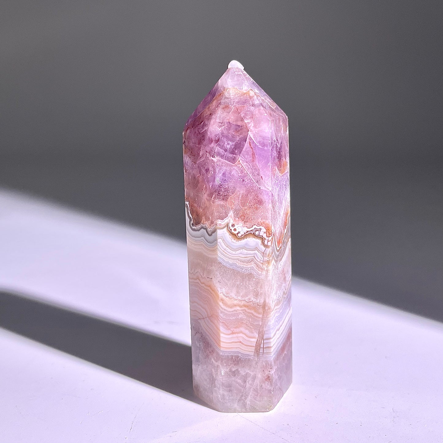 B297◇１点物◇夢幻の紫瑪瑙  ピラー◇73×23×22mm◇天然石・鉱物・パワーストーン