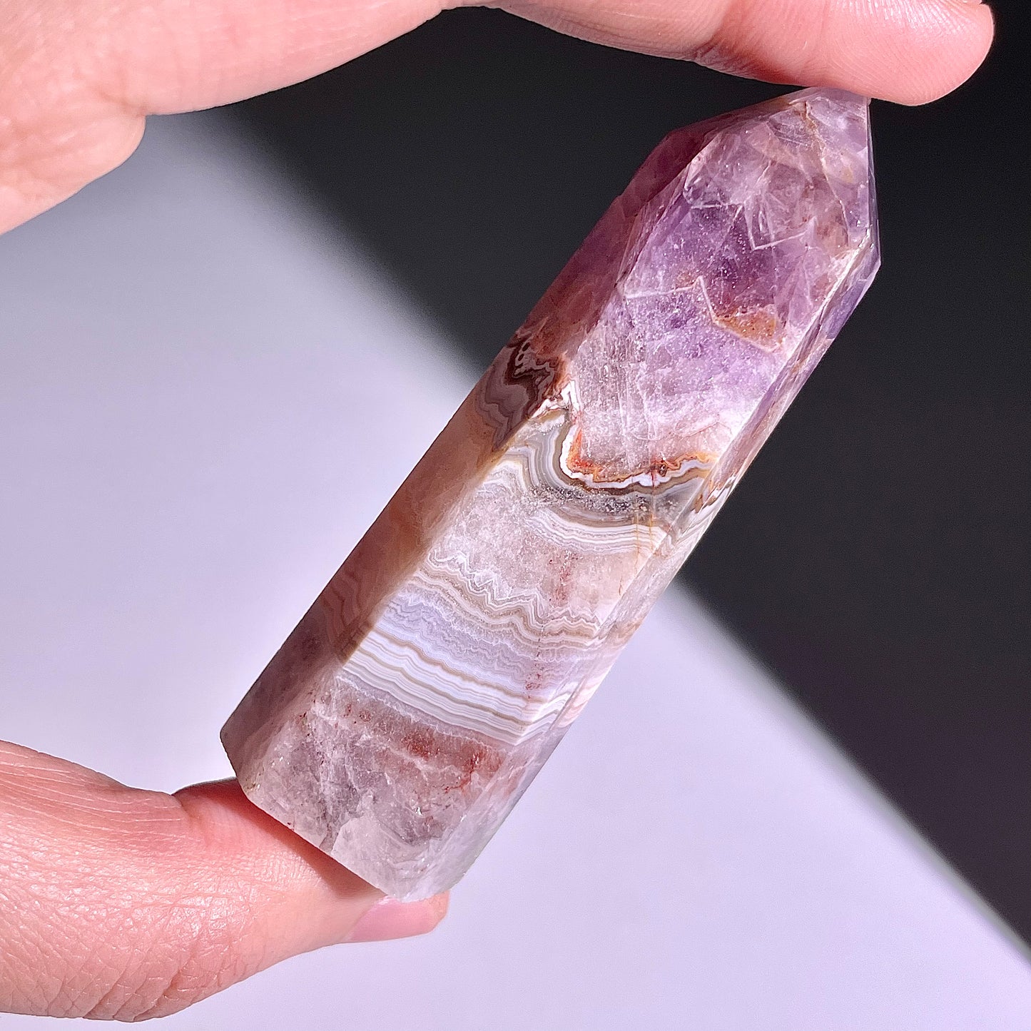 B297◇１点物◇夢幻の紫瑪瑙  ピラー◇73×23×22mm◇天然石・鉱物・パワーストーン