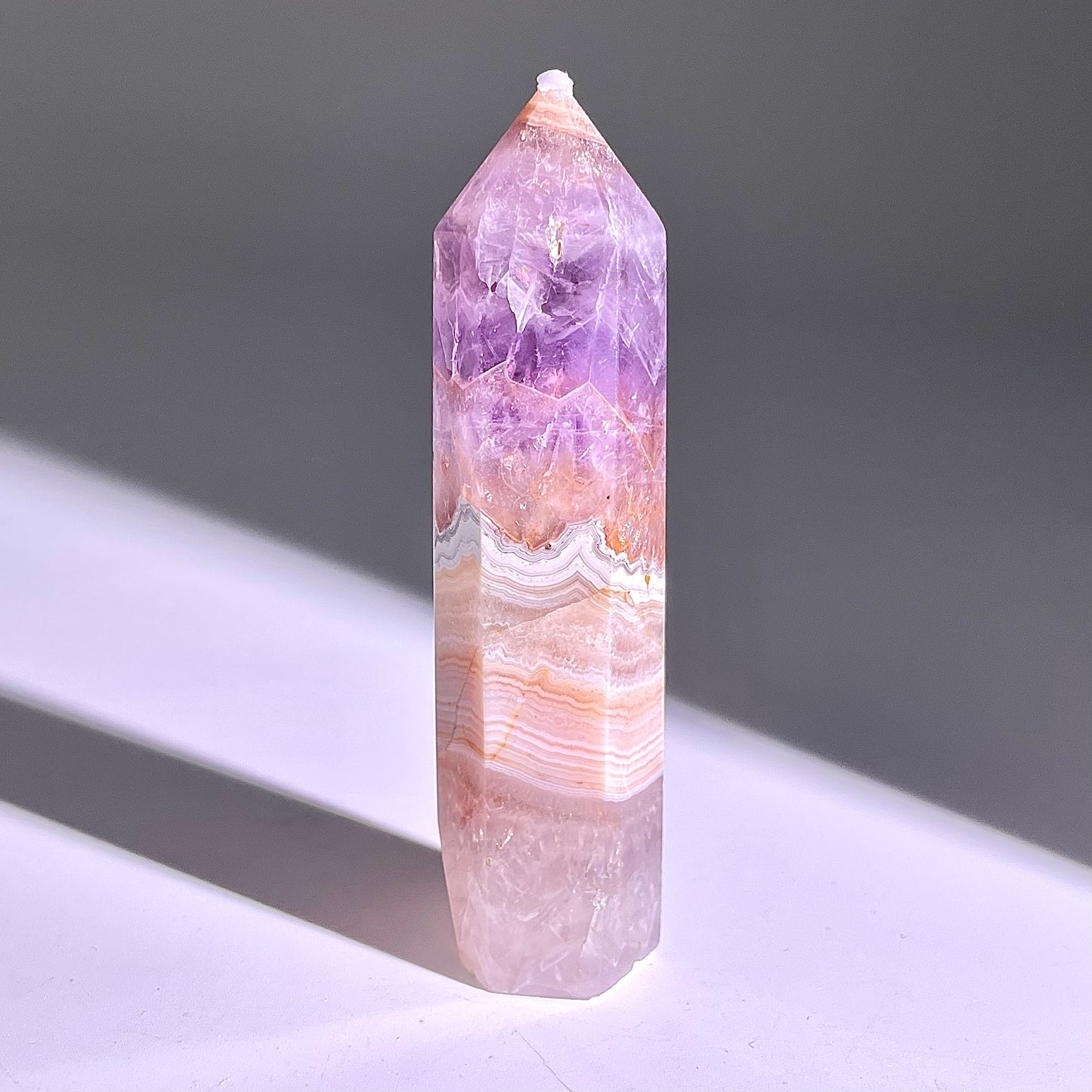 B298◇１点物◇夢幻の紫瑪瑙  ピラー◇86×20×22mm◇天然石・鉱物・パワーストーン