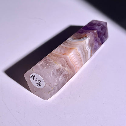 B298◇１点物◇夢幻の紫瑪瑙  ピラー◇86×20×22mm◇天然石・鉱物・パワーストーン