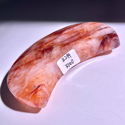 B299◇レッドヘマタイトクォーツ ムーン◇116×73×21mm◇天然石・鉱物・パワーストーン