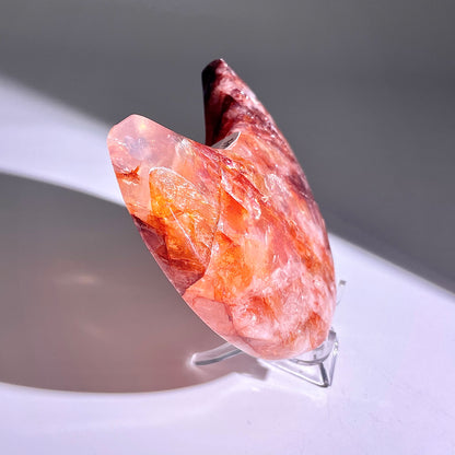 B301◇１点物◇レッドヘマタイトクォーツ ムーン◇128×81×23mm◇天然石・鉱物・パワーストーン