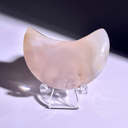 B324◇１点物◇桜瑪瑙 ムーン◇54×30×14mm◇天然石・鉱物・パワーストーン