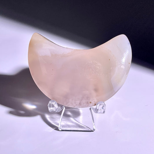 B324◇１点物◇桜瑪瑙 ムーン◇54×30×14mm◇天然石・鉱物・パワーストーン