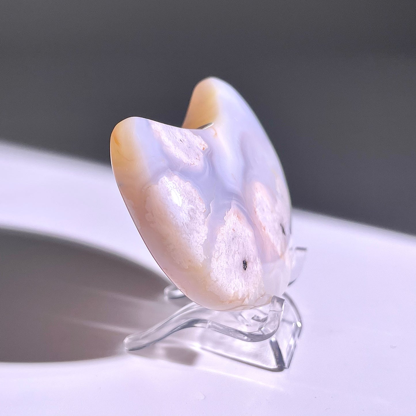 B330◇１点物◇桜瑪瑙 ムーン◇60×40×17mm◇天然石・鉱物・パワーストーン