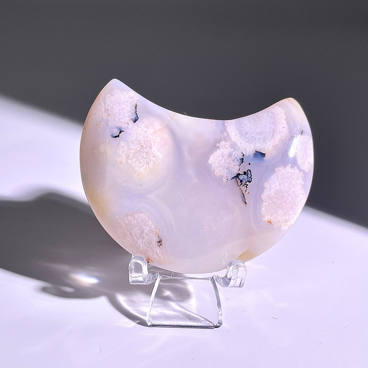 B330◇１点物◇桜瑪瑙 ムーン◇60×40×17mm◇天然石・鉱物・パワーストーン