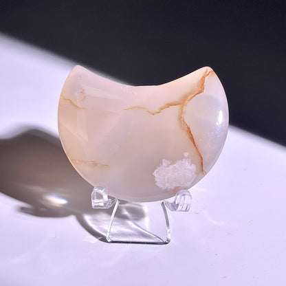 B331◇１点物◇桜瑪瑙 ムーン◇52×35×13mm◇天然石・鉱物・パワーストーン