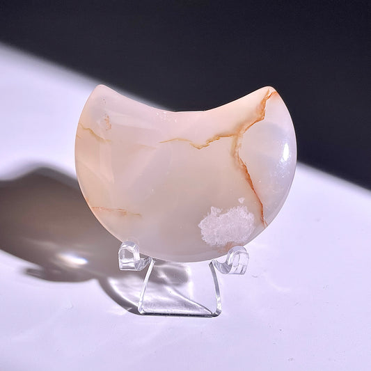 B331◇１点物◇桜瑪瑙 ムーン◇52×35×13mm◇天然石・鉱物・パワーストーン