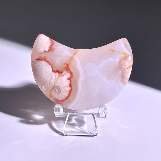 B332◇１点物◇桜瑪瑙 ムーン◇58×34×17mm◇天然石・鉱物・パワーストーン